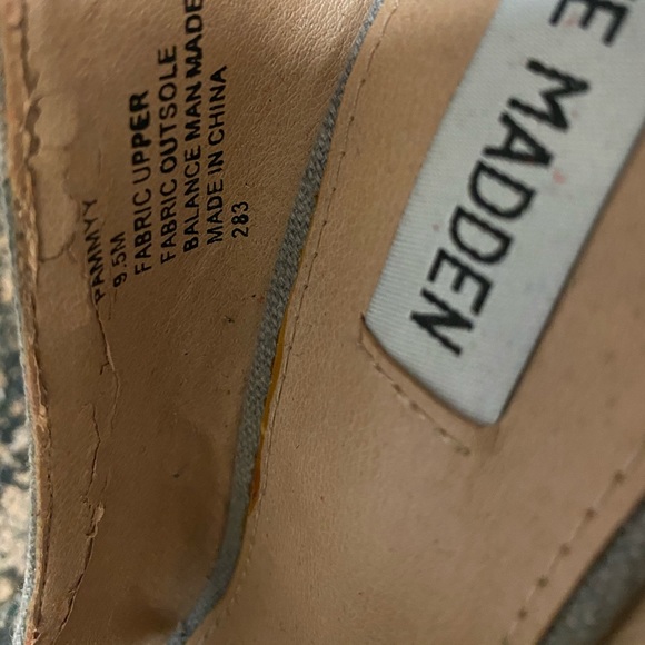 Steve Madden Pammy Gray Linen Wedge Size 10 - Picture 5 of 5